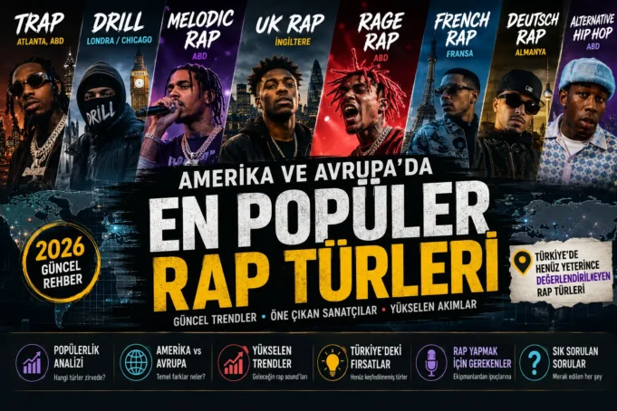 En Popüler Rap Türleri: Amerika ve Avrupa'da En Çok Dinlenen Hip Hop Akımları